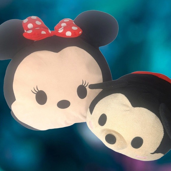 Disney Jumbo Mickey & Minnie Mouse Tsum Tsum Large Plush Pillow Authenti… - Picture 3 of 16